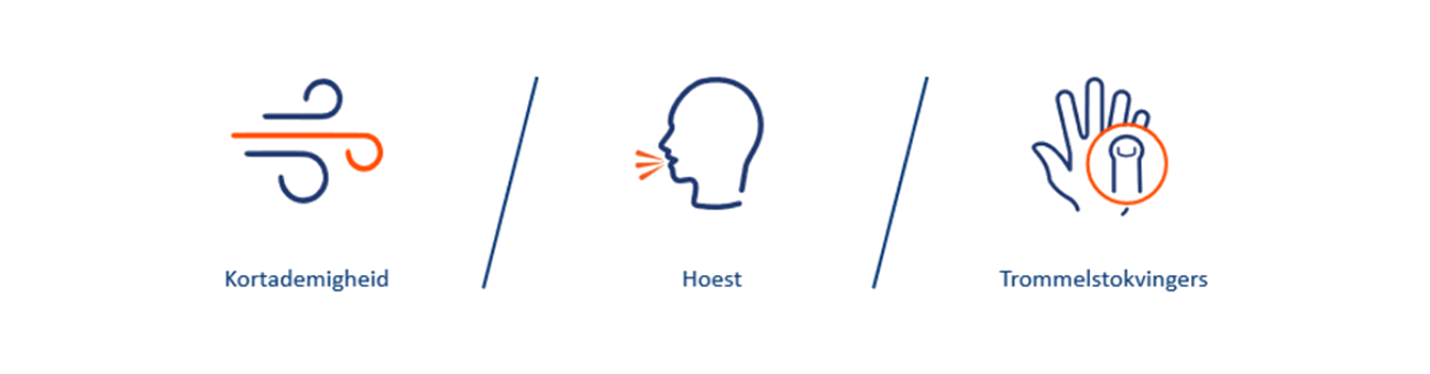 Symptomen van longfibrose